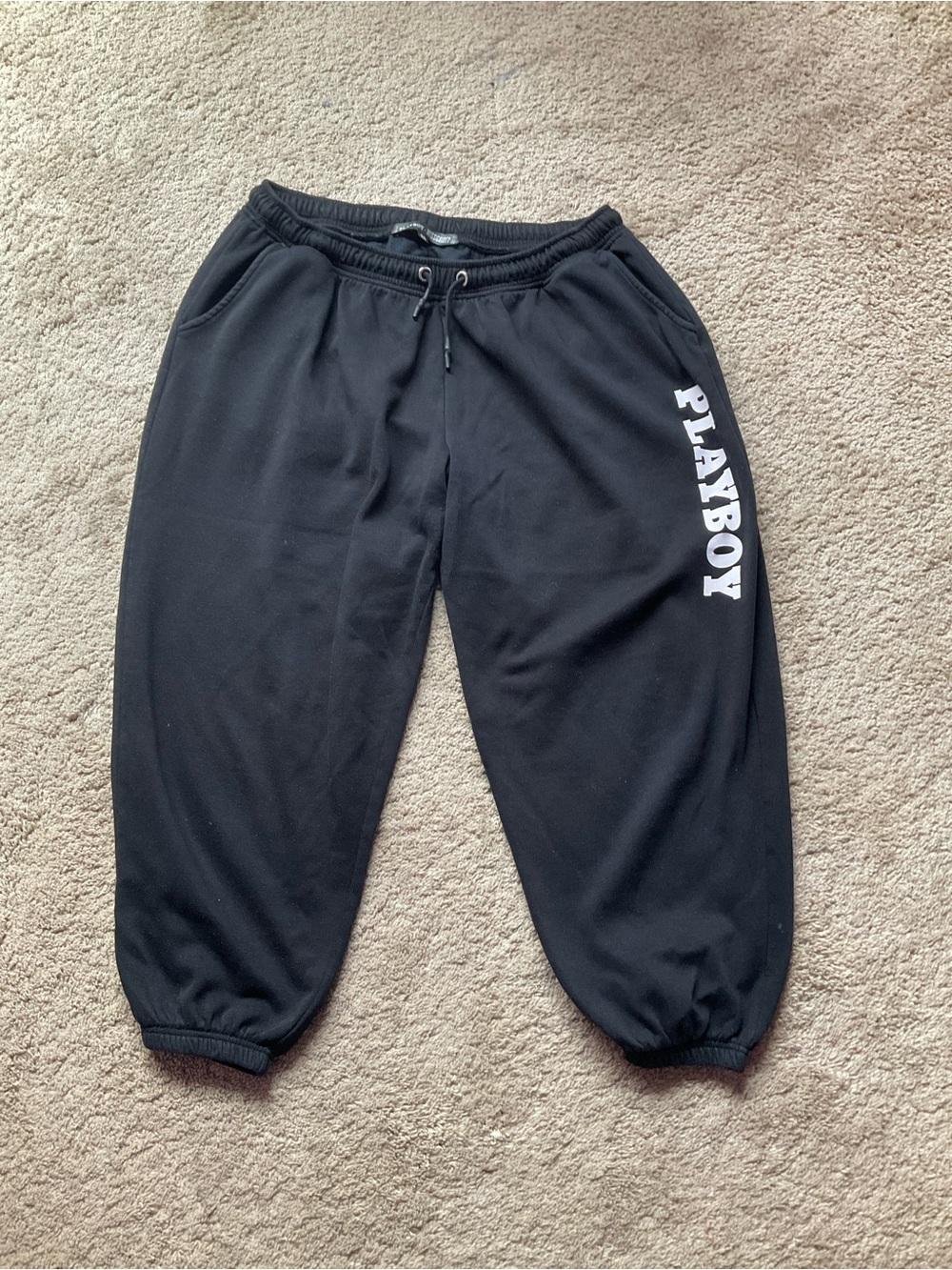 PLAYBOY Black Jogger Sweatpants